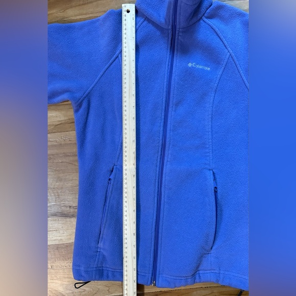 Columbia, Fleece Semi Fitted Jacket with Zip Pockets, High Neck, Purple, Size S - Picture 11 of 11